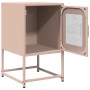 Mesita de noche de acero laminado en frío rosa 36x39x60,5 cm de , Mesitas de noche - Ref: Foro24-853327, Precio: 52,24 €, Des...