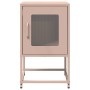 Mesita de noche de acero laminado en frío rosa 36x39x60,5 cm de , Mesitas de noche - Ref: Foro24-853327, Precio: 52,24 €, Des...