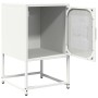 Mesita de noche de acero laminado en frío blanco 36x39x60,5 cm de , Mesitas de noche - Ref: Foro24-853331, Precio: 52,24 €, D...