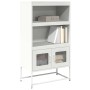 Aparador de acero blanco 68x39x123 cm de , Aparadores - Ref: Foro24-853373, Precio: 112,63 €, Descuento: %
