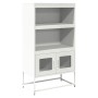 Aparador de acero blanco 68x39x123 cm de , Aparadores - Ref: Foro24-853373, Precio: 112,63 €, Descuento: %