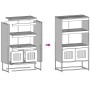 Aparador de acero blanco 68x39x123 cm de , Aparadores - Ref: Foro24-853373, Precio: 112,63 €, Descuento: %