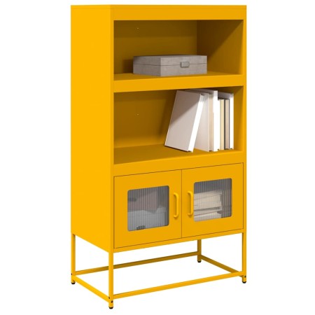 Aparador de acero amarillo mostaza 68x39x123 cm de , Aparadores - Ref: Foro24-853371, Precio: 112,63 €, Descuento: %