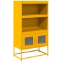 Aparador de acero amarillo mostaza 68x39x123 cm de , Aparadores - Ref: Foro24-853371, Precio: 112,63 €, Descuento: %