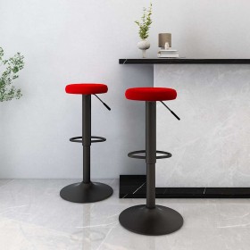 Taburetes de cocina 2 unidades terciopelo rojo tinto de , Taburetes de cocina - Ref: Foro24-333149, Precio: 103,75 €, Descuen...
