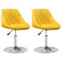 Sillas de comedor giratorias 2 uds terciopelo amarillo mostaza de , Sillas de comedor - Ref: Foro24-335290, Precio: 101,81 €,...