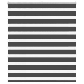 Estor cebra negro 130x150 cm tejido ancho 125,9 cm poliéster de , Persianas y estores - Ref: Foro24-4014241, Precio: 38,99 €,...