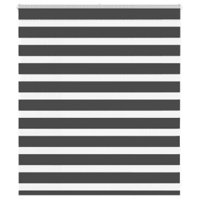 Estor cebra negro 130x100 cm tejido ancho 125,9 cm poliéster de , Persianas y estores - Ref: Foro24-4014215, Precio: 23,53 €,...