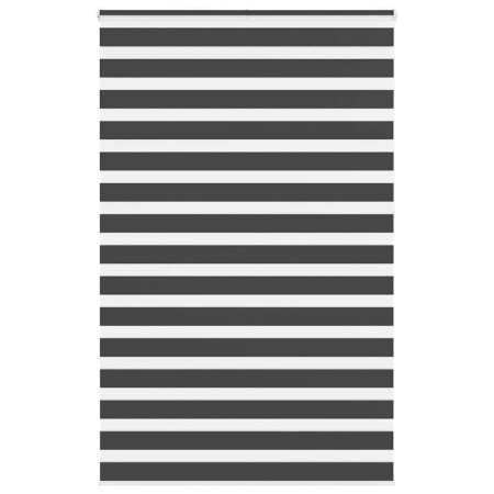 Estor cebra negro 150x230 cm tejido ancho 145,9 cm poliéster de , Persianas y estores - Ref: Foro24-4014297, Precio: 37,74 €,...