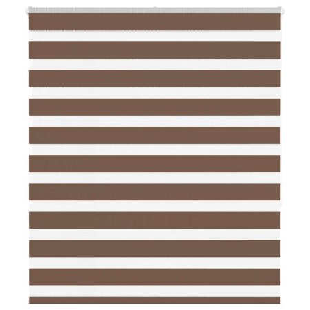 Estor cebra marrón 125x150 cm tejido ancho 120,9 cm poliéster de , Persianas y estores - Ref: Foro24-4014344, Precio: 26,93 €...