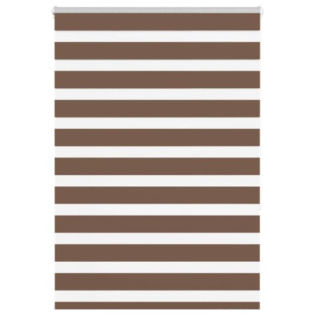 Estor cebra marrón 95x150 cm tejido ancho 90,9 cm poliéster de , Persianas y estores - Ref: Foro24-4014338, Precio: 26,29 €, ...