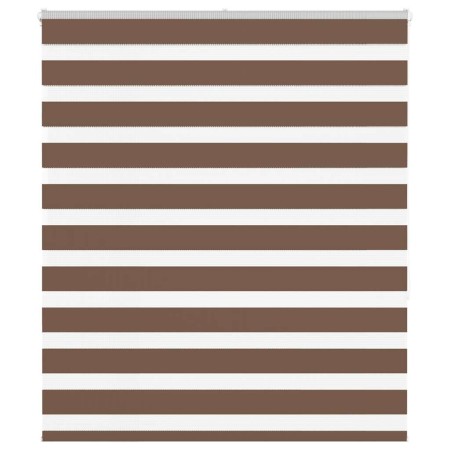 Estor cebra marrón 135x150 cm tejido ancho 130,9 cm poliéster de , Persianas y estores - Ref: Foro24-4014346, Precio: 31,67 €...