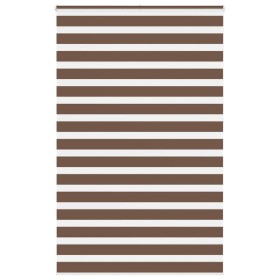 Estor cebra marrón 140x230 cm tejido ancho 135,9 cm poliéster de , Persianas y estores - Ref: Foro24-4014399, Precio: 36,07 €...
