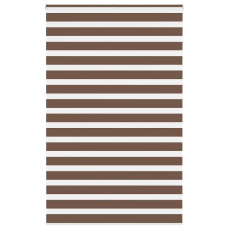 Estor cebra marrón 140x230 cm tejido ancho 135,9 cm poliéster de , Persianas y estores - Ref: Foro24-4014399, Precio: 36,07 €...