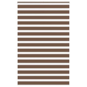 Estor cebra marrón 145x230 cm tejido ancho 140,9 cm poliéster de , Persianas y estores - Ref: Foro24-4014400, Precio: 37,10 €...