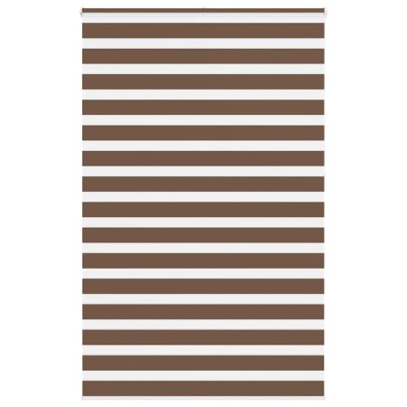 Estor cebra marrón 145x230 cm tejido ancho 140,9 cm poliéster de , Persianas y estores - Ref: Foro24-4014400, Precio: 37,10 €...