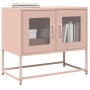 Mueble para TV acero laminado en frío rosa 68x39x60,5 cm de , Muebles TV - Ref: Foro24-853333, Precio: 74,02 €, Descuento: %
