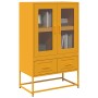 Aparador de acero amarillo mostaza 68x39x111,5 cm de , Aparadores - Ref: Foro24-853365, Precio: 147,85 €, Descuento: %