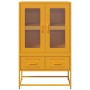 Aparador de acero amarillo mostaza 68x39x111,5 cm de , Aparadores - Ref: Foro24-853365, Precio: 147,85 €, Descuento: %