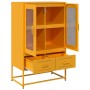Aparador de acero amarillo mostaza 68x39x111,5 cm de , Aparadores - Ref: Foro24-853365, Precio: 147,85 €, Descuento: %