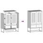 Aparador de acero blanco 68x39x111,5 cm de , Aparadores - Ref: Foro24-853367, Precio: 147,85 €, Descuento: %