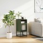 Mesita de noche de acero laminado verde oliva 36x39x78 cm de , Aparadores - Ref: Foro24-853414, Precio: 61,66 €, Descuento: %