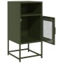 Mesita de noche de acero laminado verde oliva 36x39x78 cm de , Aparadores - Ref: Foro24-853414, Precio: 61,66 €, Descuento: %