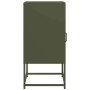 Mesita de noche de acero laminado verde oliva 36x39x78 cm de , Aparadores - Ref: Foro24-853414, Precio: 61,66 €, Descuento: %