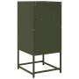 Mesita de noche de acero laminado verde oliva 36x39x78 cm de , Aparadores - Ref: Foro24-853414, Precio: 61,66 €, Descuento: %