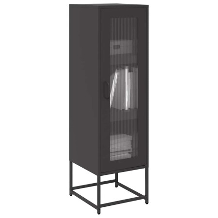 Aparador de acero laminado en frío negro 36x39x123 cm de , Aparadores - Ref: Foro24-853392, Precio: 91,23 €, Descuento: %