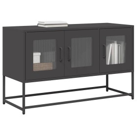 Mueble para TV acero laminado en frío negro 100,5x39x60,5 cm de , Muebles TV - Ref: Foro24-853338, Precio: 93,15 €, Descuento: %