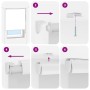 Estor enrollable para ducha con casete 70x240cm tela ancho 66cm de , Persianas y estores - Ref: Foro24-4014998, Precio: 13,12...