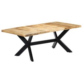 Mesa de comedor de madera maciza de mango 200x100x75 cm en Mesas de comedor | Comprar online en Foru.es