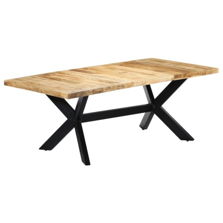 Mesa de comedor de madera maciza de mango 200x100x75 cm en Mesas de comedor | Comprar online en Foru.es