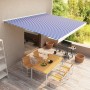 Toldo de carrete manual azul y blanco 400x300 cm de vidaXL, Toldos - Ref: Foro24-3052674, Precio: 946,43 €, Descuento: %