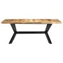 Mesa de comedor de madera maciza de mango 200x100x75 cm en Mesas de comedor | Comprar online en Foru.es