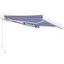 Toldo de carrete manual azul y blanco 400x300 cm de vidaXL, Toldos - Ref: Foro24-3052674, Precio: 946,43 €, Descuento: %