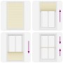 Estor Plisado crema 115x200 cm Tela Ancho 114,4 cm Poliéster de , Persianas y estores - Ref: Foro24-4015316, Precio: 28,19 €,...