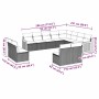 Set de sofás de jardín 12 piezas cojines ratán sintético negro en Conjuntos de jardín | Comprar online en Foru.es