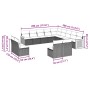Set de sofás de jardín y cojines 13 pzas ratán sintético negro en Conjuntos de jardín | Comprar online en Foru.es