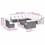 Set sofás de jardín 14 pzas con cojines ratán sintético negro en Conjuntos de jardín | Comprar online en Foru.es