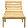Tumbona de jardín con mesa de madera de pino impregnada de vidaXL, Tumbonas - Ref: Foro24-315395, Precio: 98,80 €, Descuento: %