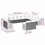 Set de sofás de jardín y cojines 13 pzas ratán sintético negro en Conjuntos de jardín | Comprar online en Foru.es