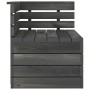 Sofá de esquina de palets dejardín madera maciza de pino gris de vidaXL, Sofás modulares de exterior - Ref: Foro24-315419, Pr...