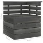 Corner sofa made of solid gray pine wood pallets by vidaXL, Modular outdoor sofas - Ref: Foro24-315419, Price: 80,10 €, Disco...