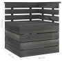Sofá de esquina de palets dejardín madera maciza de pino gris de vidaXL, Sofás modulares de exterior - Ref: Foro24-315419, Pr...