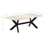Mesa de comedor madera maciza de mango blanco 200x100x75 cm en Mesas de comedor | Comprar online en Foru.es