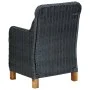 Set comedor jardín 7 pzas cojines ratán sintético gris oscuro de vidaXL, Conjuntos de jardín - Ref: Foro24-3060163, Precio: 8...