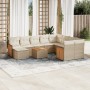 Set de sofás de jardín 11pzas con cojines ratán sintético beige en Conjuntos de jardín | Comprar online en Foru.es
