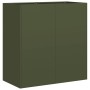 Jardinera de acero laminado en frío verde oliva 80x40x80 cm de , Maceteros y jardineras - Ref: Foro24-860713, Precio: 97,70 €...